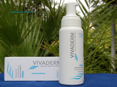 Vivaderm Douche-  en Haarschuim Vivasan 250ml